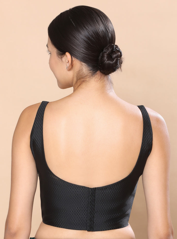 women's Black Brocade Brocade blouses