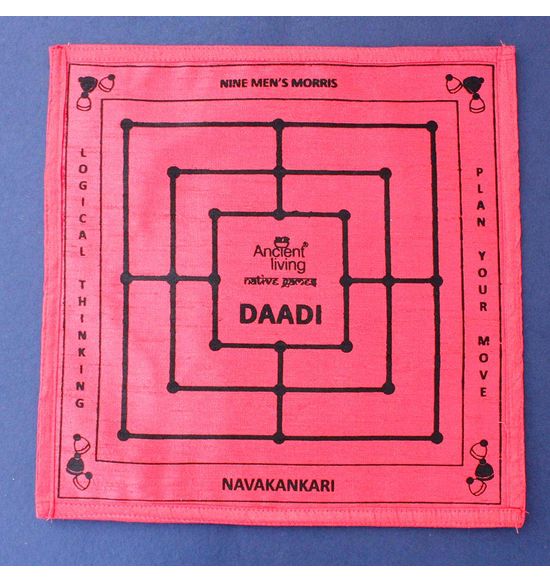 Daadi game / Navakankari / Nine men's morris board game (Crafted in raw silk)