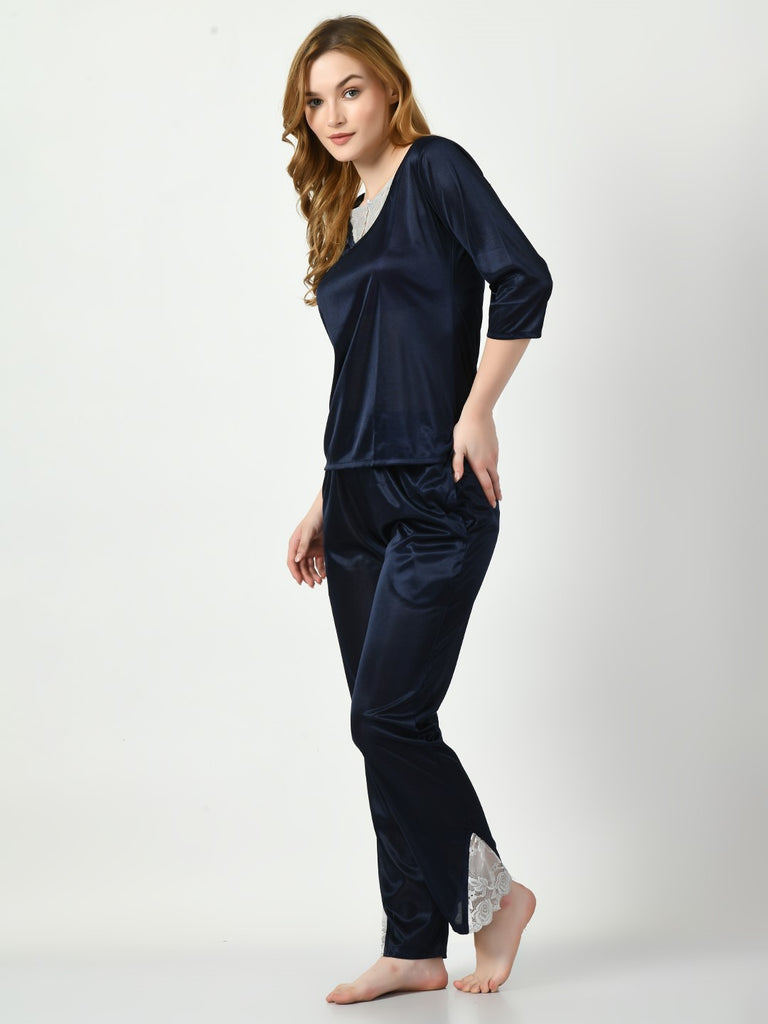 Women's Satin Blue Nightdress