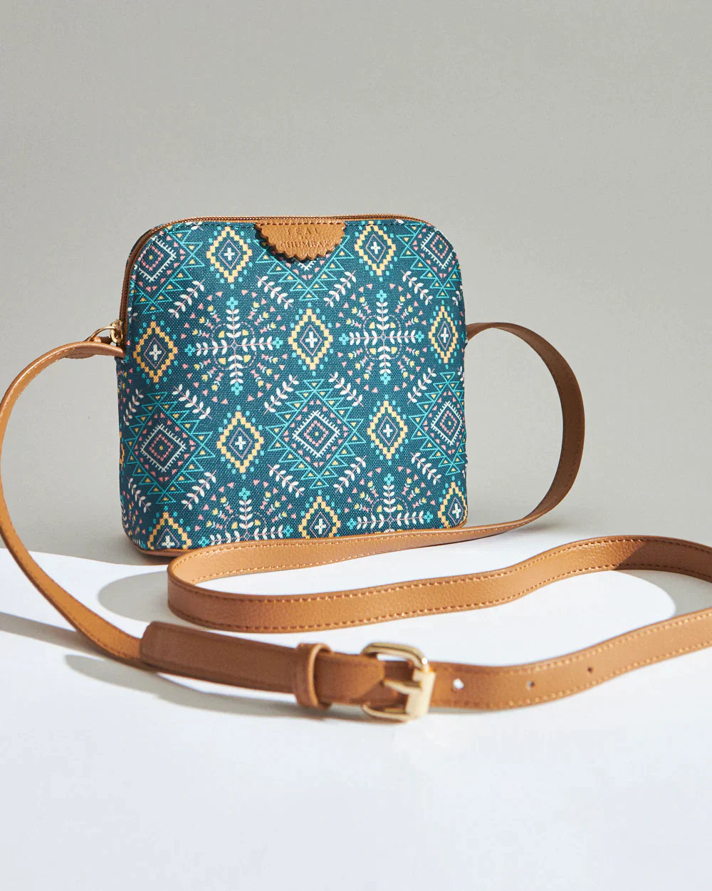 Teal By Mexico Aztec Sling Bag - Chumbak