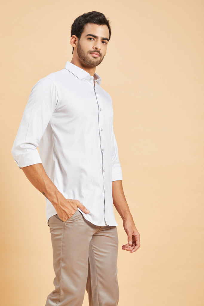 Men's Grey Color June Grey Shirt Full Sleeves Casual Shirt