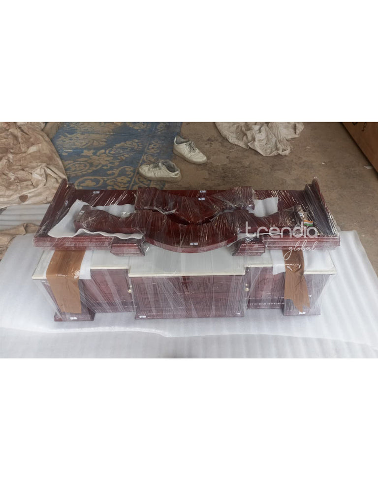 Solid Teak Wood Hand-Carved Temple