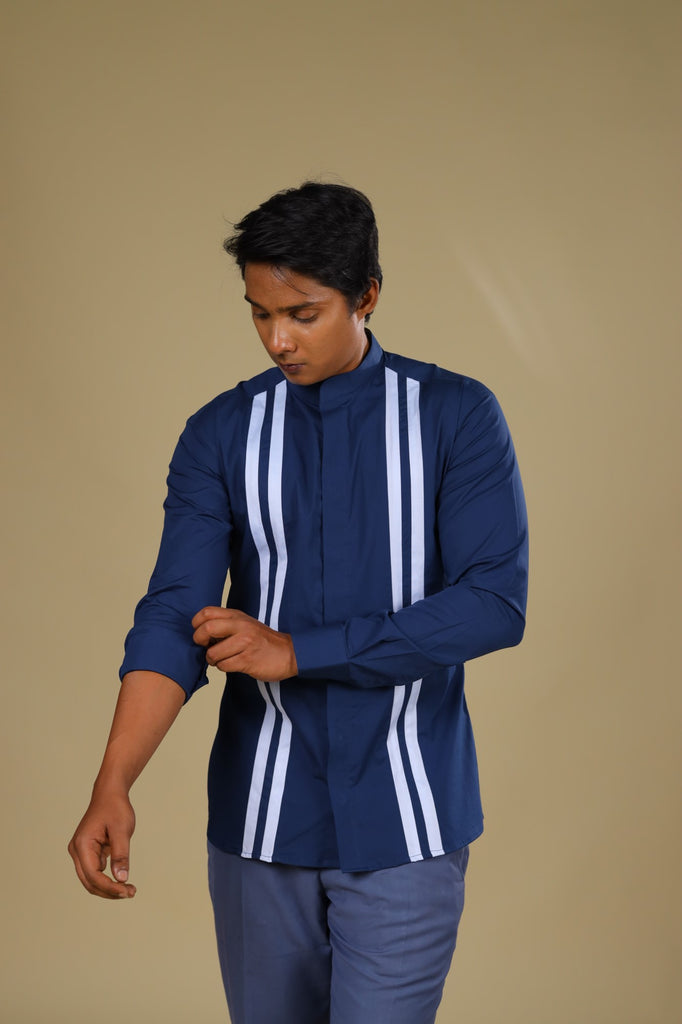 Men's Light Blue Color Blue Turk Shirt Full Sleeves Casual Shirt
