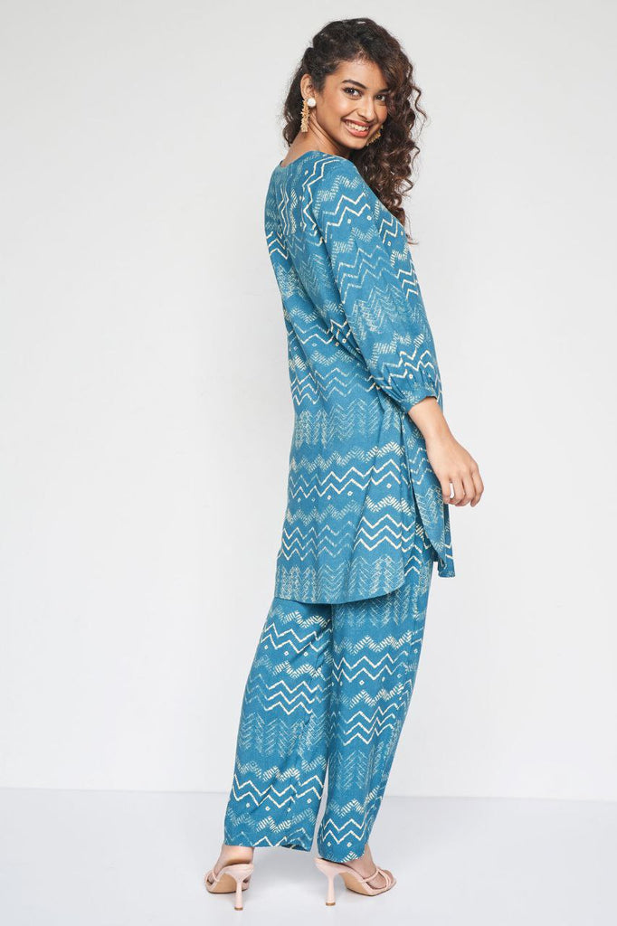 Women's Floral Printed Knee Length Rayon Co-ords Set