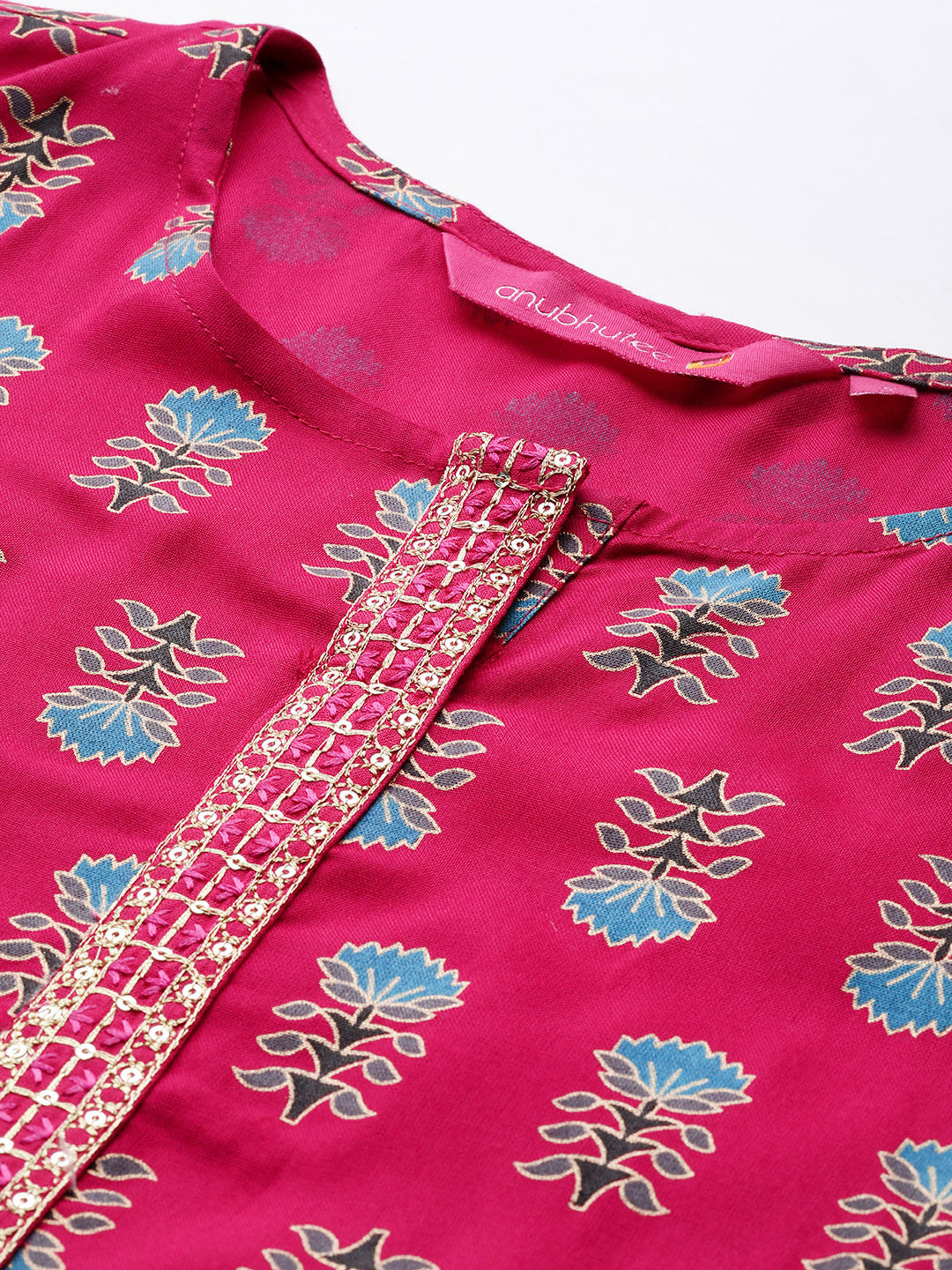 Women's Pink Printed Tunic - Anubhutee USA