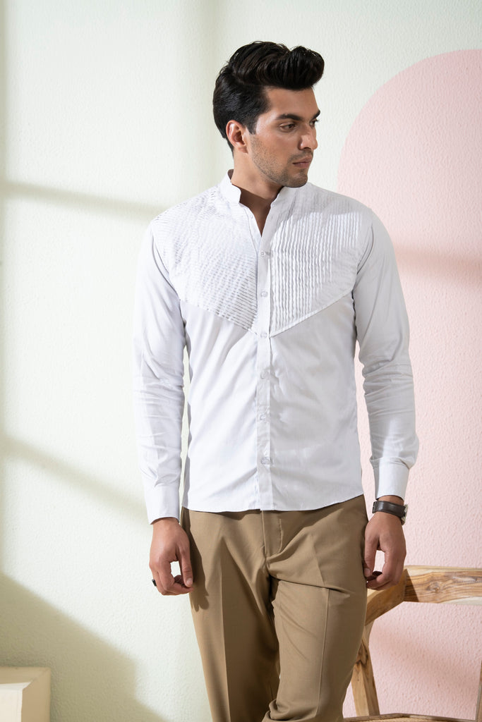 Men's Grey Color Ober Full Sleeves Shirt