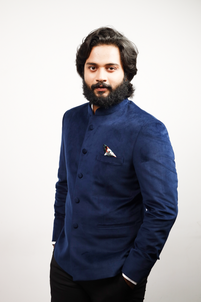 Men's Blue Color Bandhgala Suit S | Trendia Global Men's Blue Color Bandhgala Suit S | Trendia Global