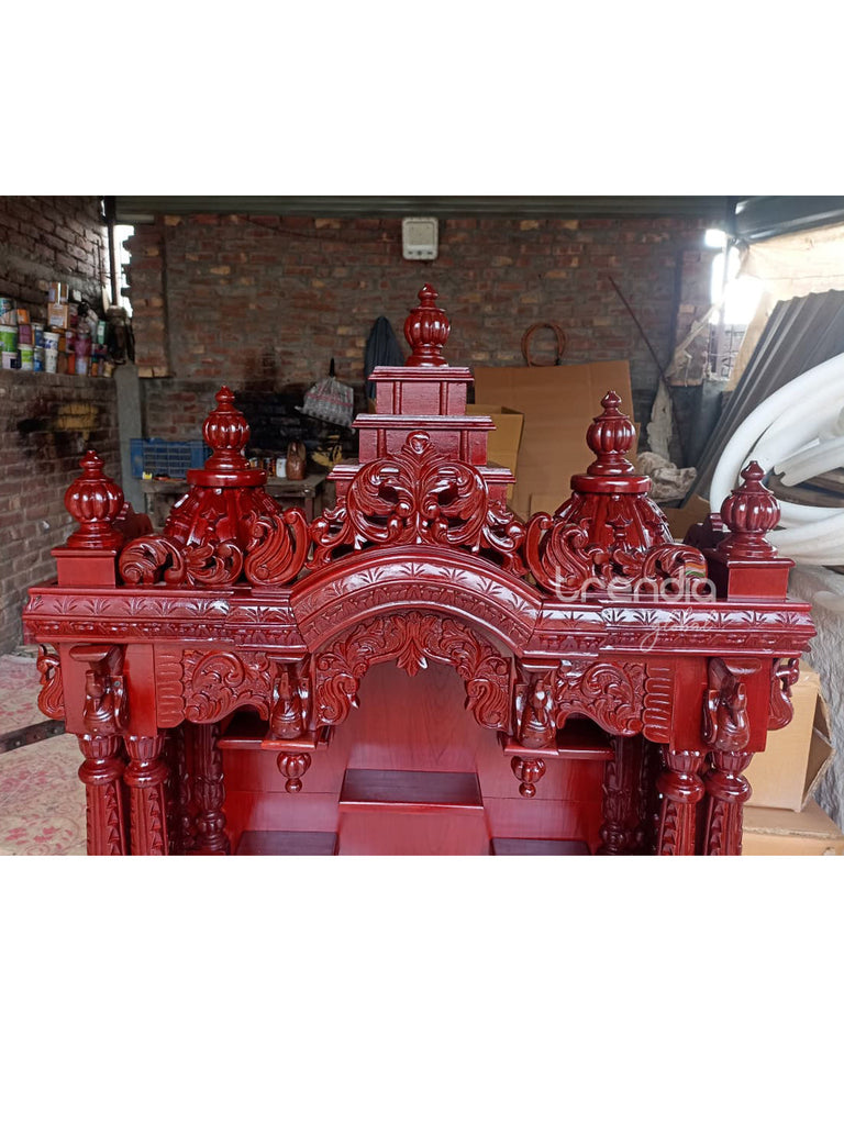 Hand Carved Teak Wood Temple For Home