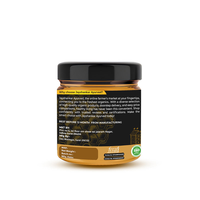 Honey - Nature'S Treasures With Raw, Pure, And Organic Honey (250 Gram) - Jayshankar Ayurved