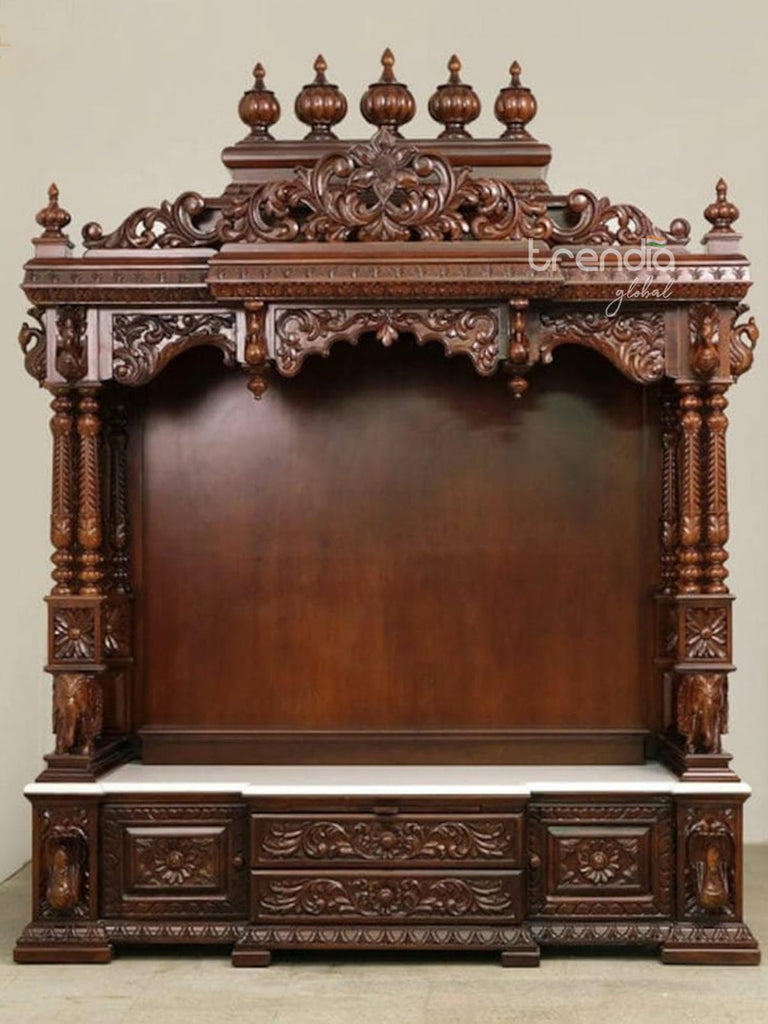 Wooden temple solid Teakwood Handmade Customizable Home Wooden Temple Large Wooden Mandir All Handcrafted Carving Temple Polished Mandir