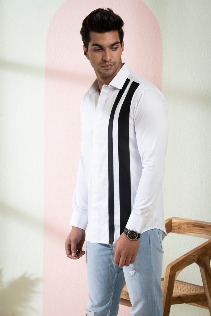 Men's White Color Brumo Full Sleeves Shirt