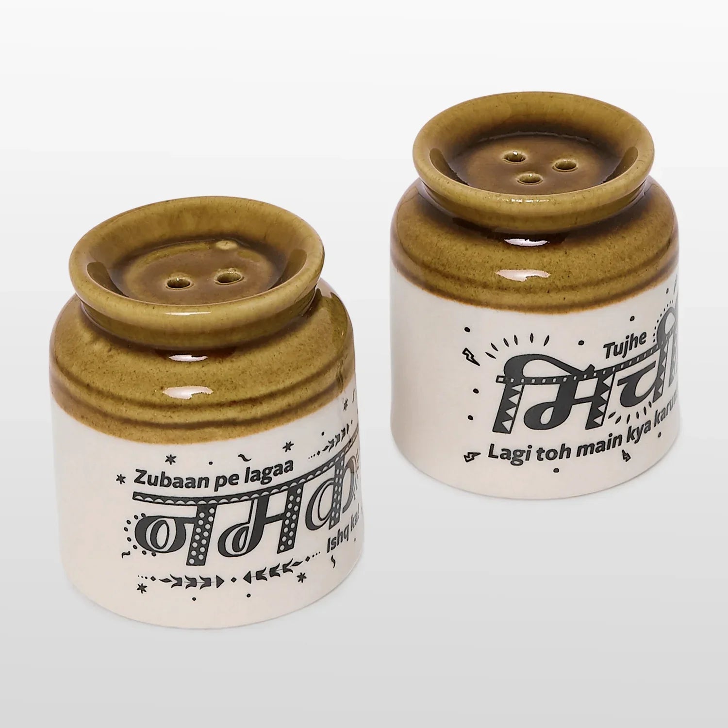 'Namak Mirchi' Salt & Pepper Shakers Set By Trendia Decor
