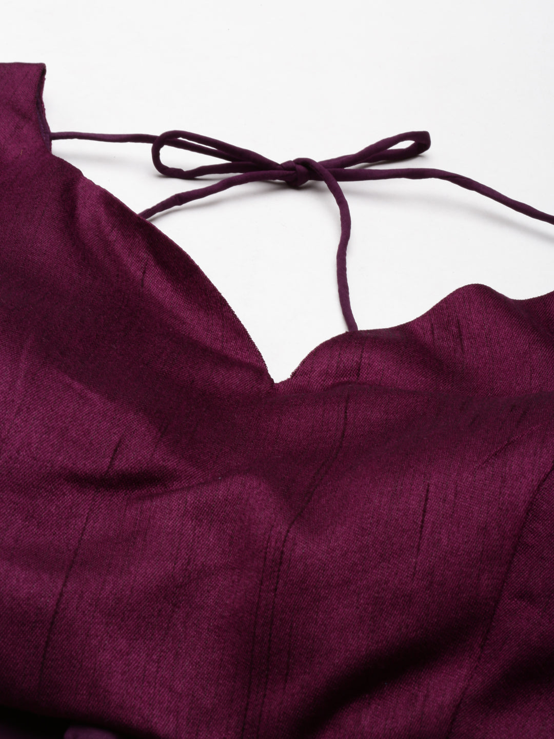 Women's Purple-Toned Pure Silk Plain Readymade Blouse - Royal Dwells