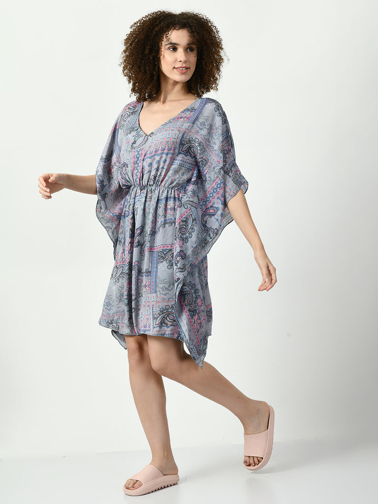 Women's Georgette Grey Nightdress