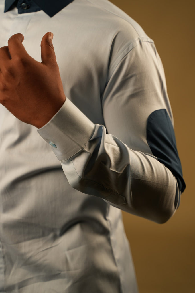 Men's Light Blue Color Dark Kola Shirt Full Sleeves Casual Shirt