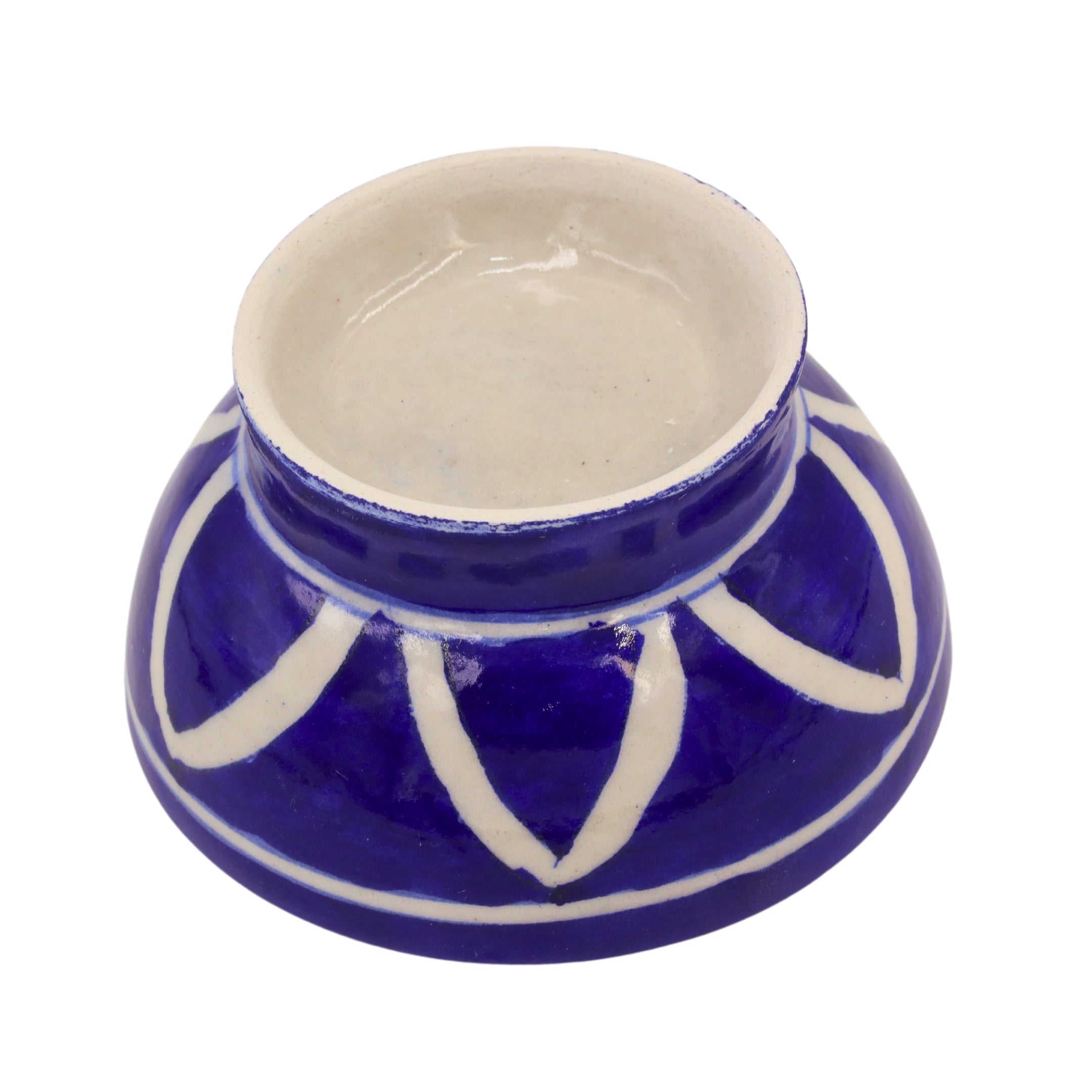 Blue Pottery Round Bowl - Blue Color - Natriel