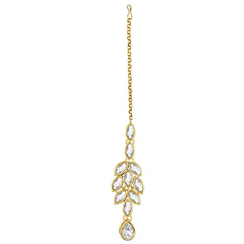Women's 18kgoldplatedcrystalstonestuddedpearlchokersetforwomenml285m