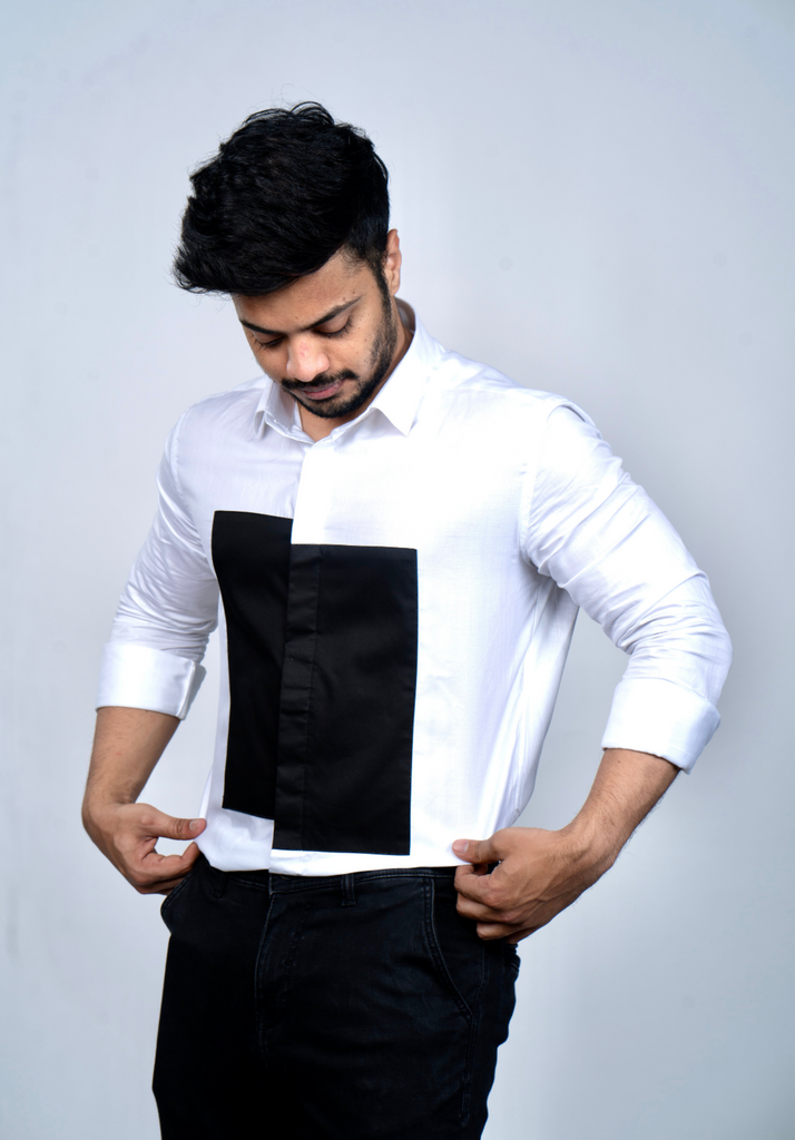 Men's White Color Elysian Shirt Full Sleeves Casual Shirt