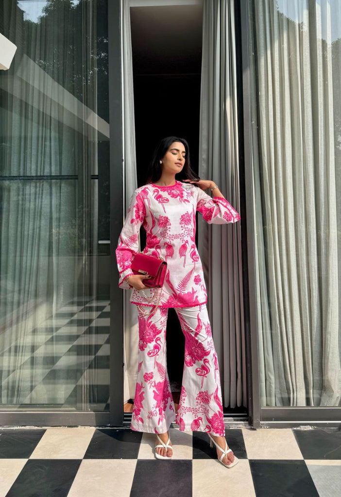 Women's Floral Printed Stylish Co-ords Set