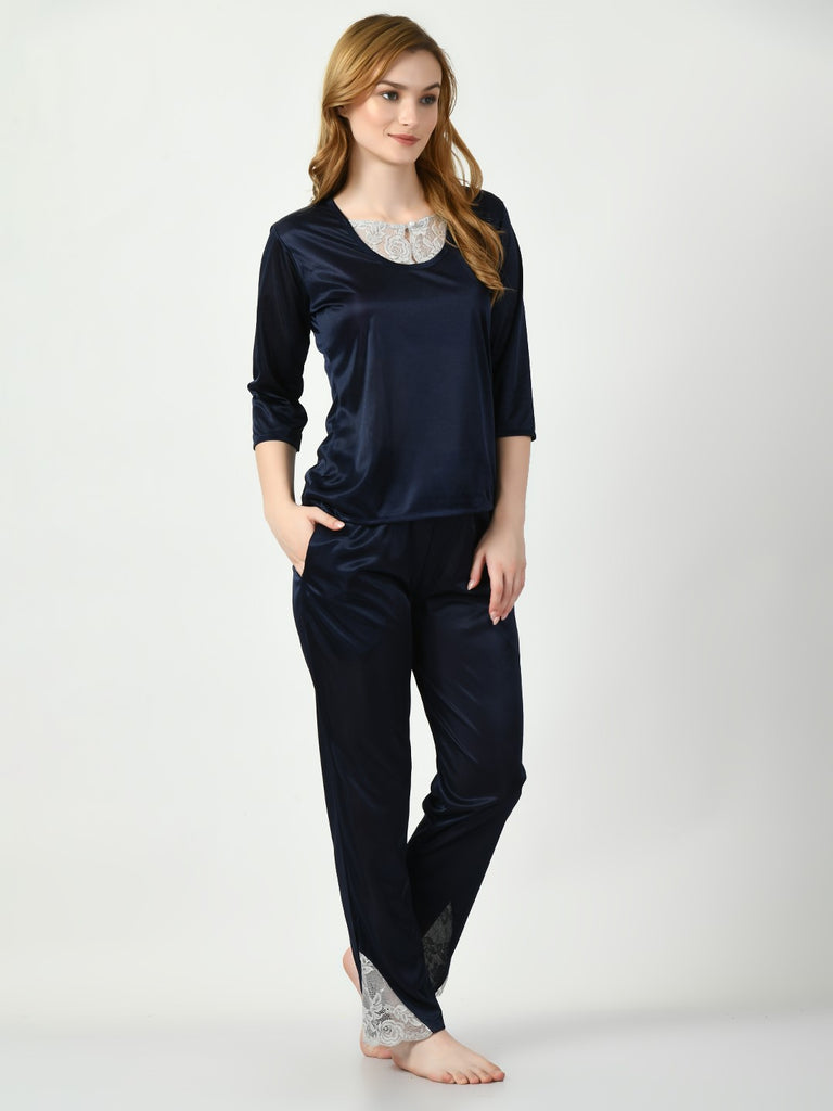 Women's Satin Blue Nightdress