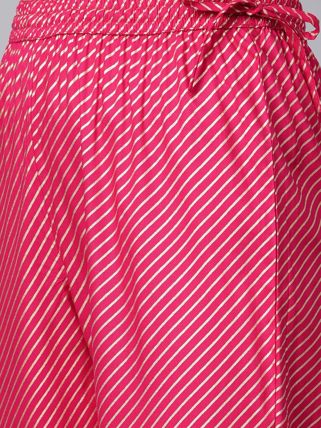 Women's Grey & Pink Kurta with Palazzo set by Anubhutee