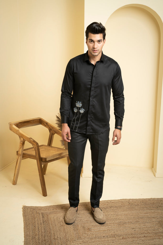 Men's Black Color Atore Full Sleeves Shirt