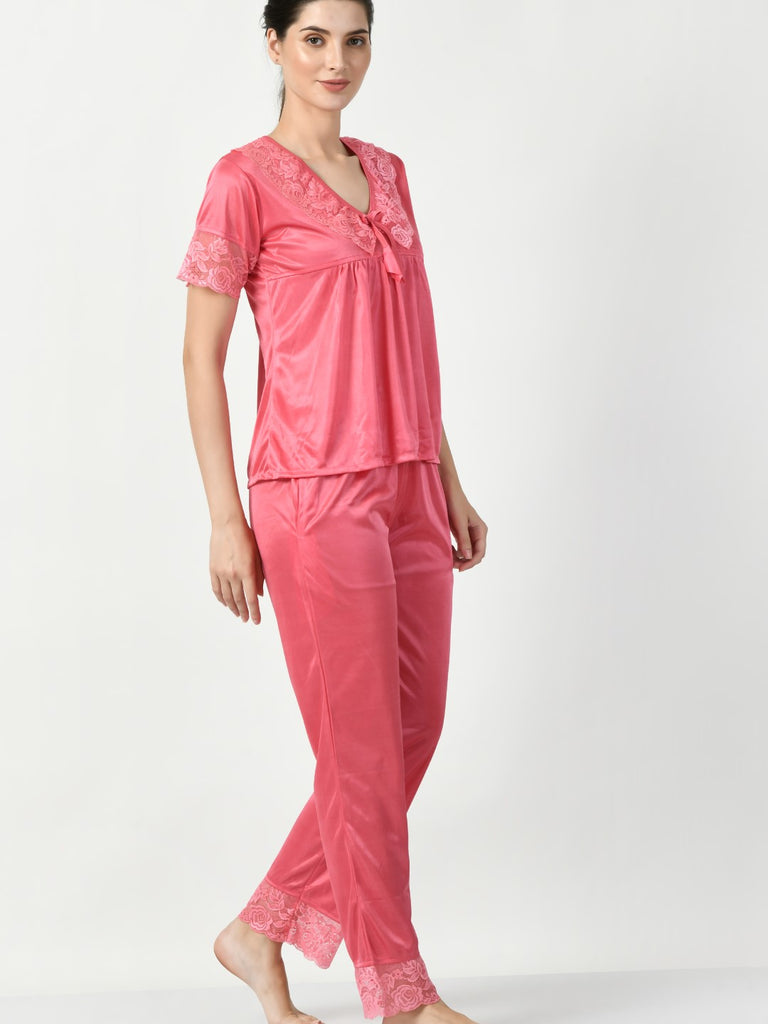 Women's Satin Pink Nightdress