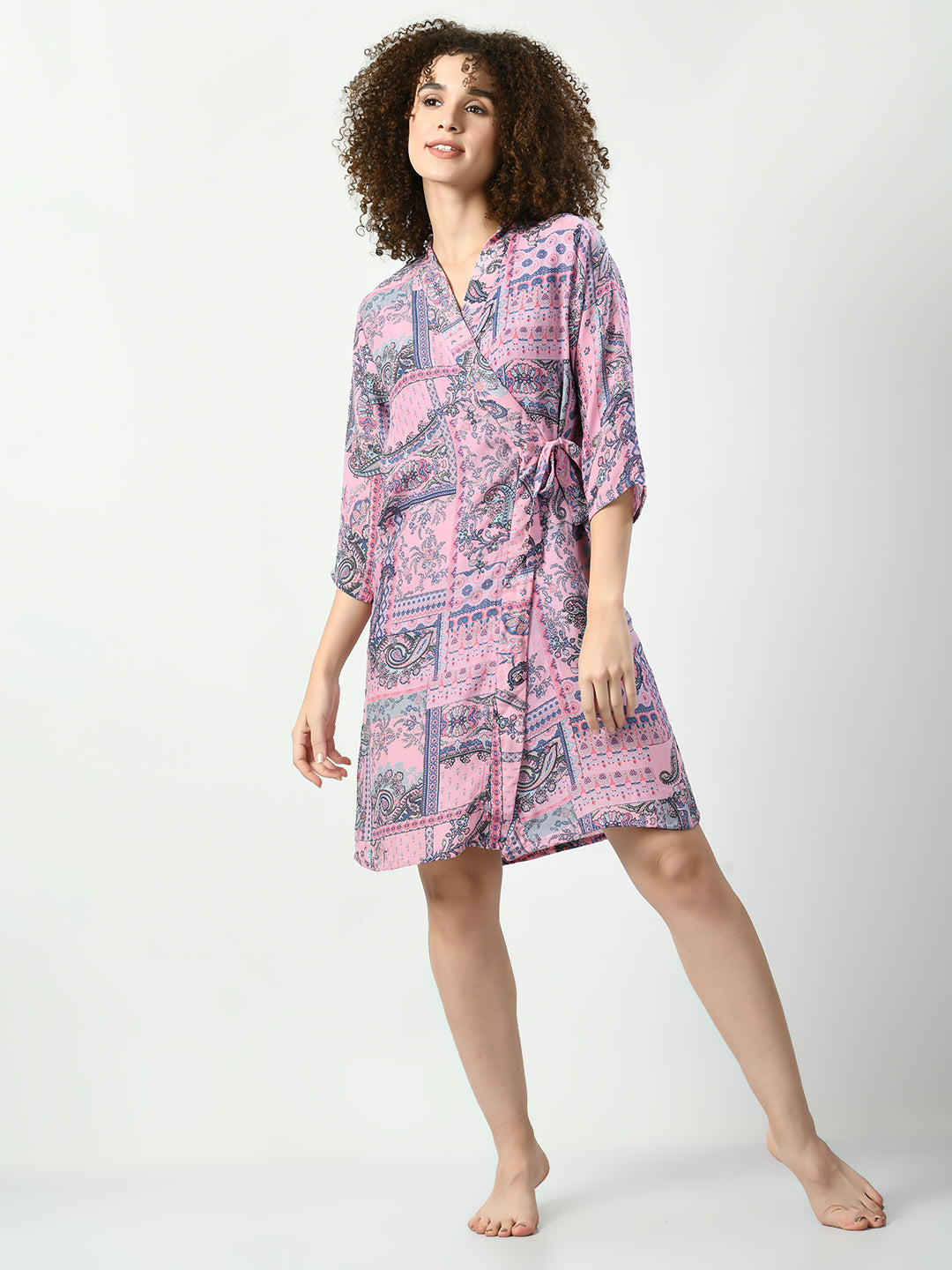 Women's Georgette Pink Nightdress