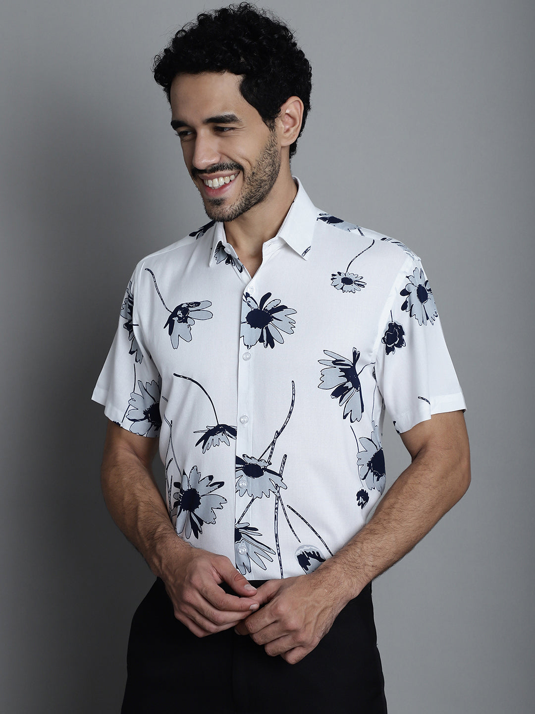 Men's Floral Printed Formal Shirts - Taantav