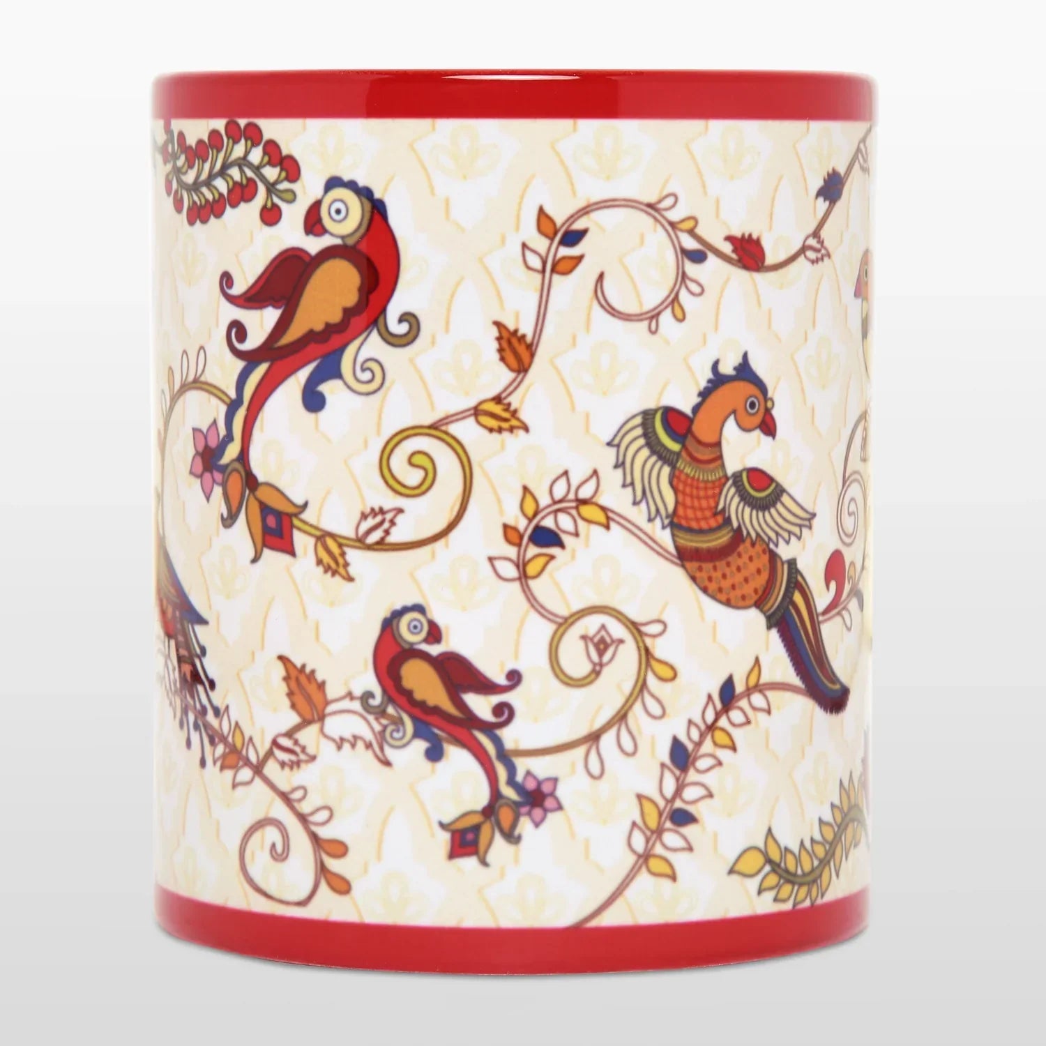 Kalamkari Birds Ceramic Mug By Trendia Decor