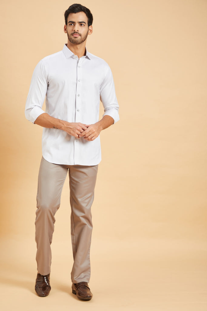 Men's Grey Color June Grey Shirt Full Sleeves Casual Shirt