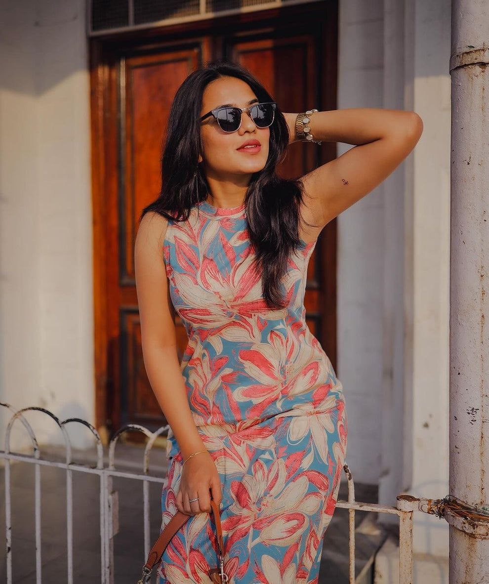 Women's Printed Knee Length Co-ords Set