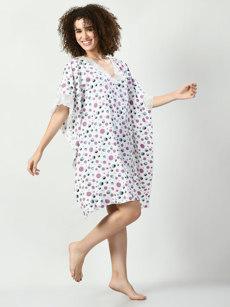 Women's Viscose Rayon Mauve Nightdress