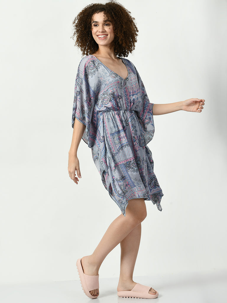 Women's Georgette Grey Nightdress