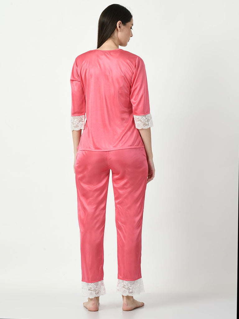Women's Satin Pink Nightdress
