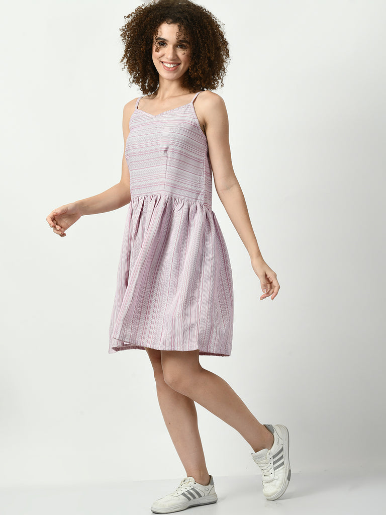 Women's Viscose Rayon Mauve Nightdress