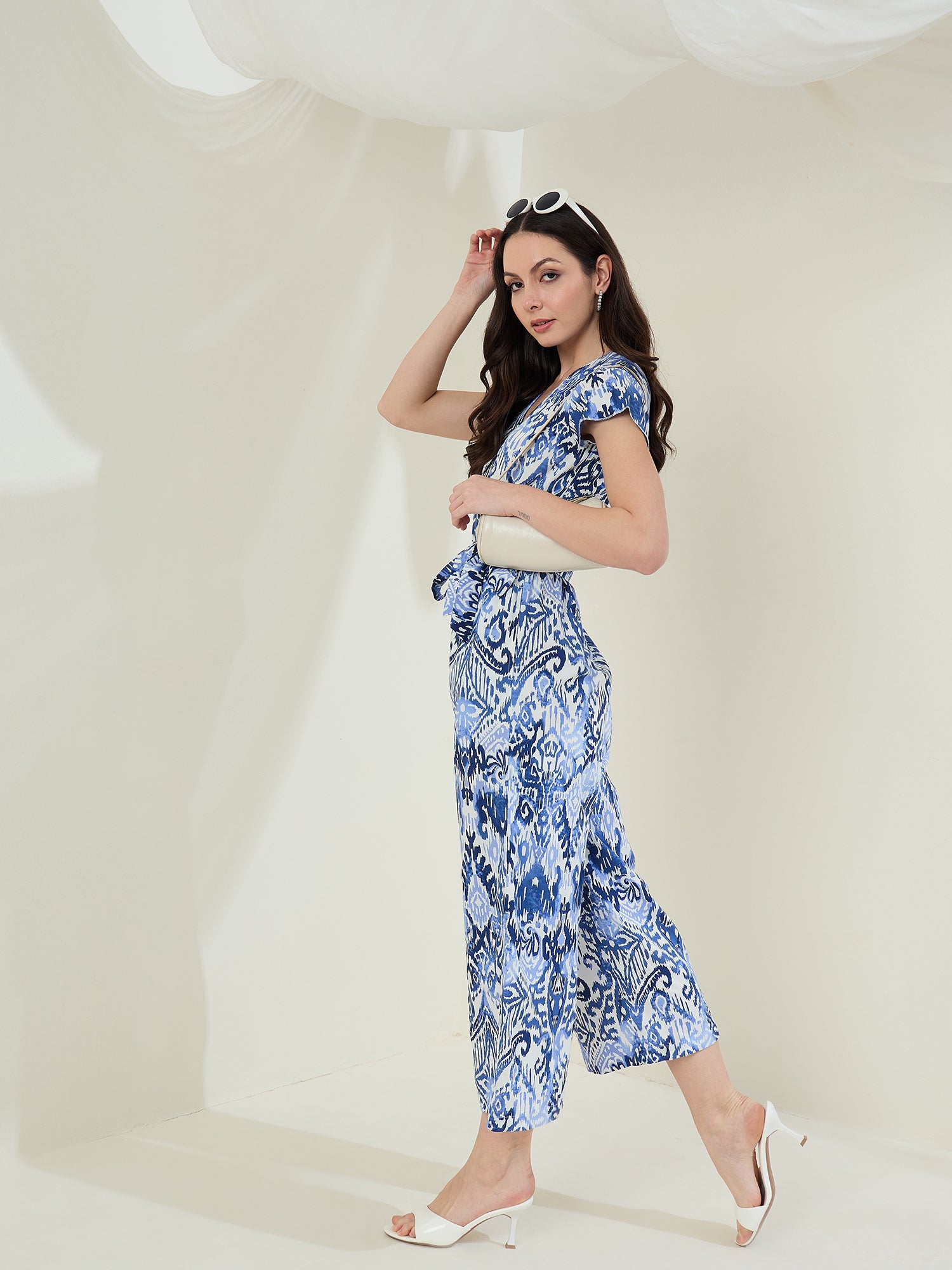 Women's Denim Lycra Dress With Asymmetrical Hemline