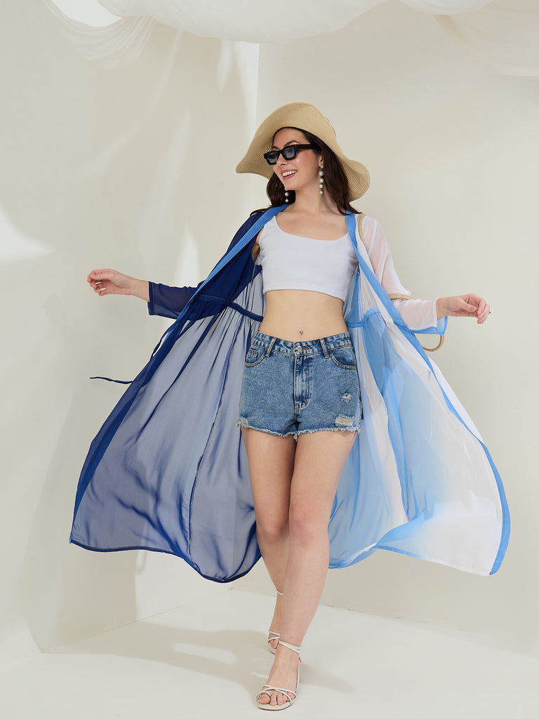 Women's Black & Blue Contrast Stripe Co-Ord Set