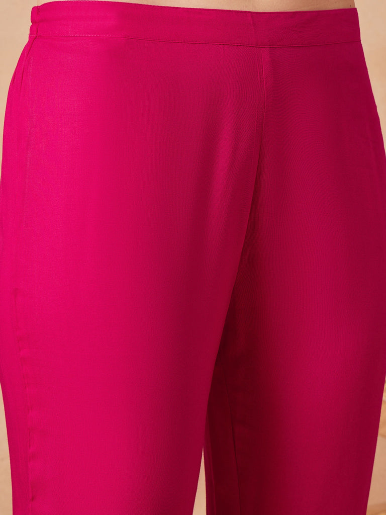 Women's Rani Pink 3 Piece Coord Set With Belt