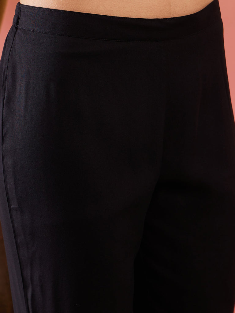 Women's Black 3 Piece Coord Set With Belt