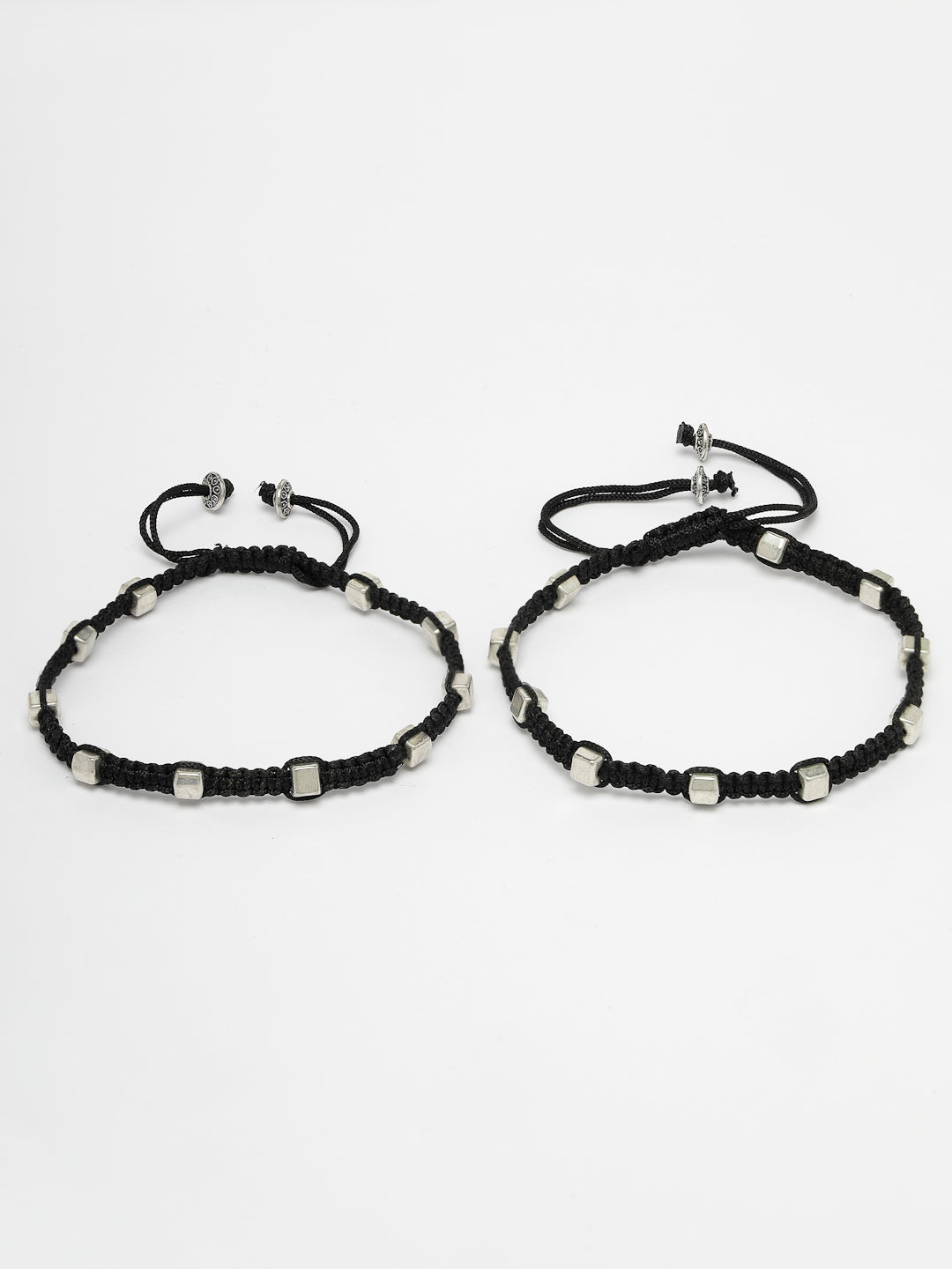 Women's Evil Eye Adjustable Black Anklets