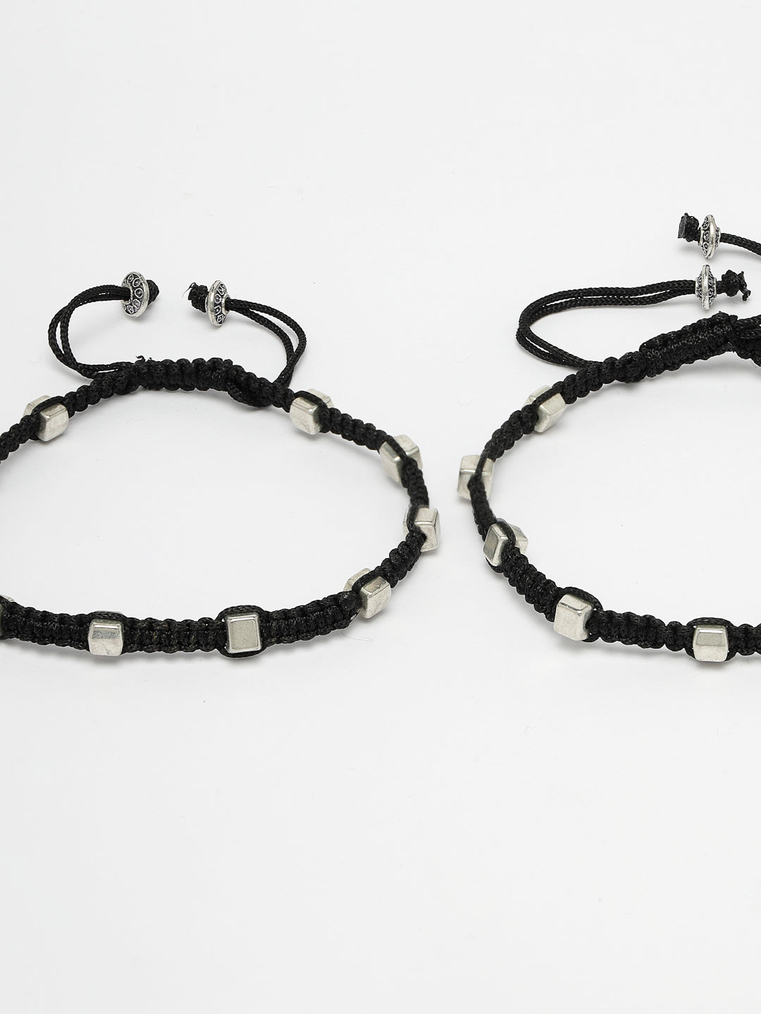 Women's Evil Eye Adjustable Black Anklets