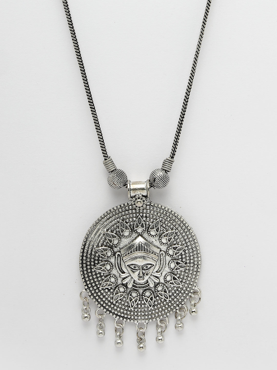 Women's Elegant Silver Oxidised Brass Necklace