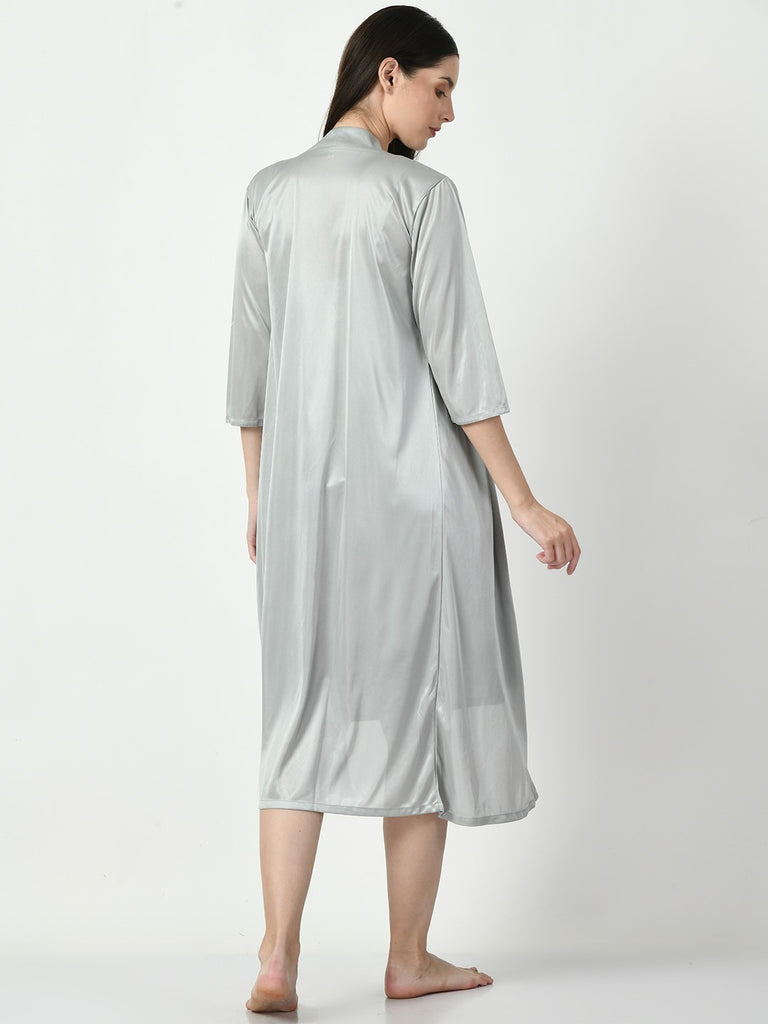 Women's Satin Grey Nightdress
