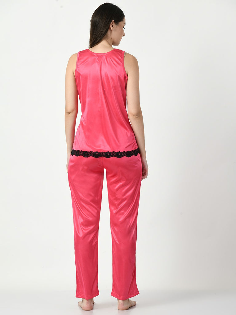 Women's Satin Pink Nightdress