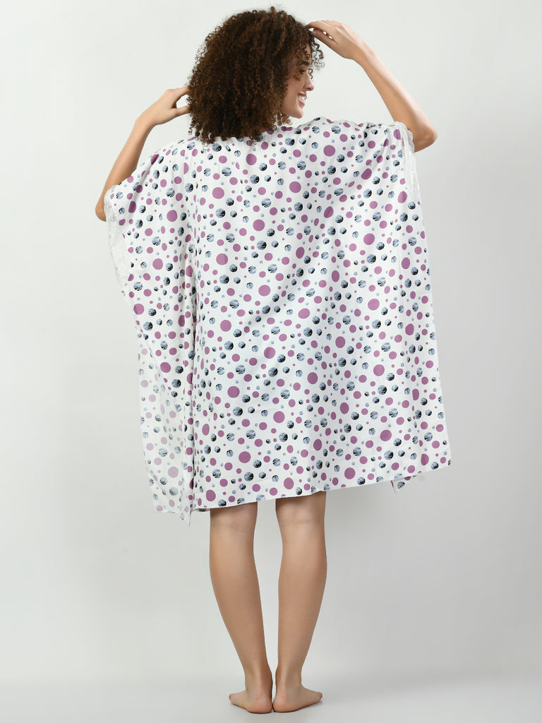Women's Viscose Rayon Mauve Nightdress