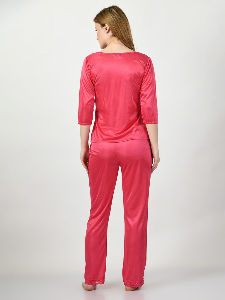 Women's Satin Pink Nightdress