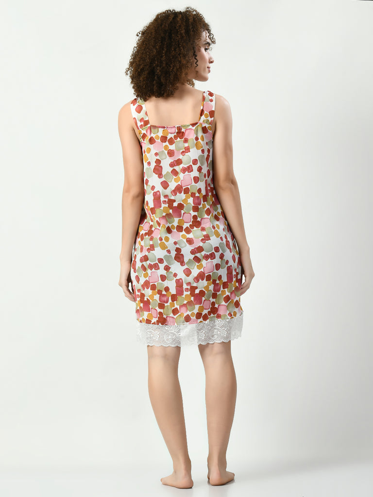 Women's Viscose Rayon Brown Nightdress