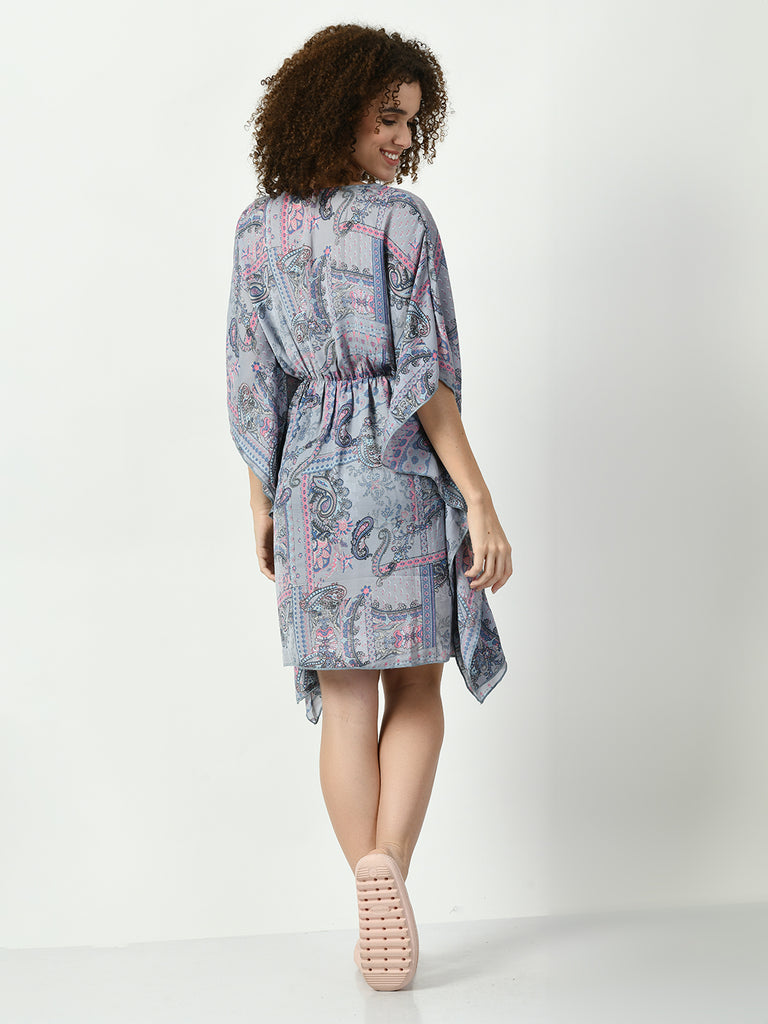 Women's Georgette Grey Nightdress