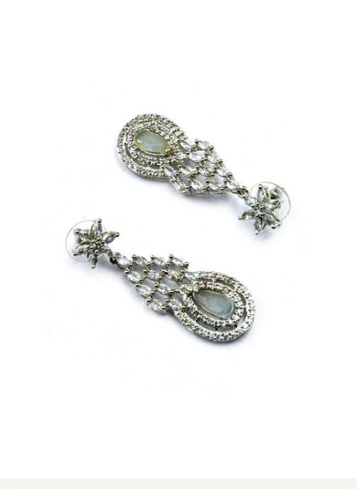 Women's Fashionable Cubic Zirconia Multi Tear Drop Necklace Set for Parties